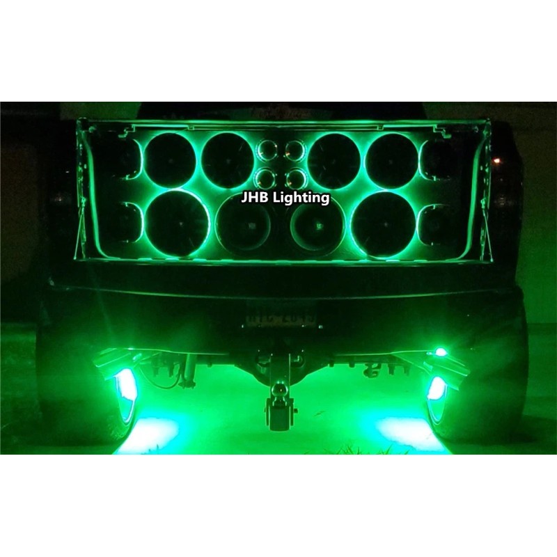 JHB Pair 8" Bluetooth Remote RGB LED Rings Lights for