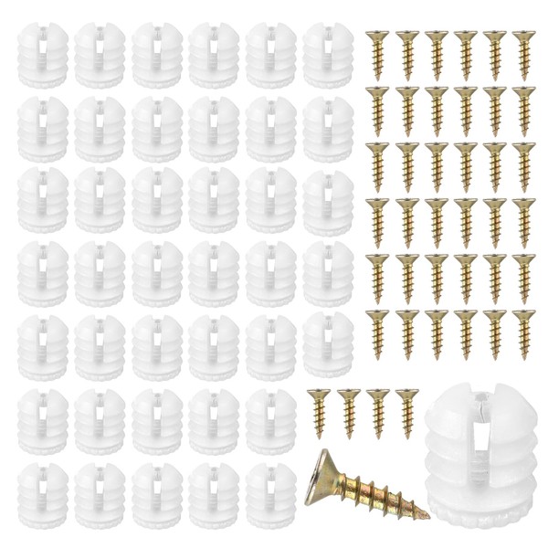 40 Sets Plastic Hinge Dowel Inserts Hinge Dowel Inserts with