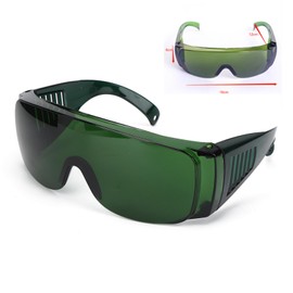 Garosa Gafas láser Gafas de seguridad Accesorio industrial Gafas protectoras Luz roja Longitud de onda 650 Luz azul 445 Luz azul púrpura 405 nm para filtro de luz(Verde)
