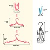 Daily Treasures 12 Pack Foldable Travel Hangers,Portable Folding Plastic Clothes