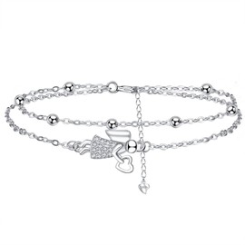 J.MUEN Women's Bracelet, 925 Silver, for Birthday, Mother's Day, Christmas, Gift for Mum, Wife, Girlfriend, Sterling Silver