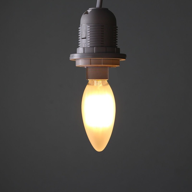 OPALRAY DC 12V-24V Power Input LED Candelabra Bulb, 6W Dimmable