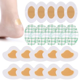 Juguta 60 Stück Blasenpflaster Ferse, Hydrokolloid Pflaster Blasenpflaster Wandern, Fersenpflaster Blister Plaster, Selbstklebende Blasenpflaster für Vorfuß Ferse Fersenschutz, Schutzhaut