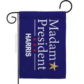 Ornament Collection Blue Madam President Kamala Harris Flag Yard Wall Home Room Tapestry Garden Poster Patio Porch Election 47 Yard Sign Outdoor Patriotic Decorations, Democrat Gift Made in USA
