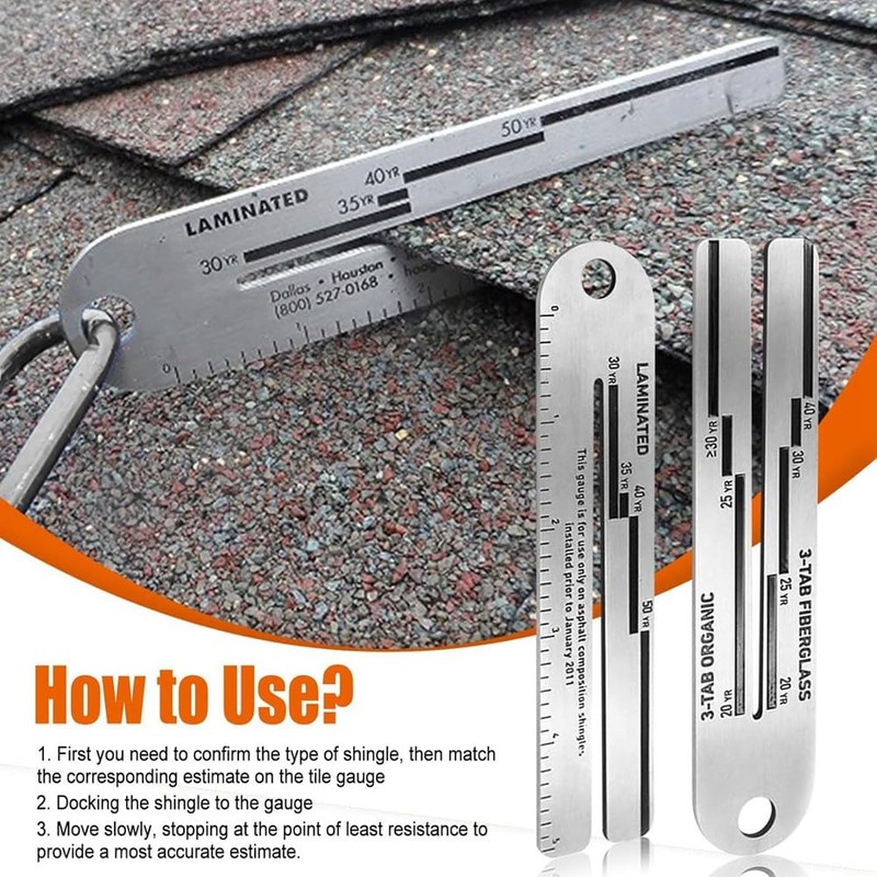 Daiilg 3Pcs Shingle Gauge, 4/09 Shingle Gauge Roof Pitch Gauge