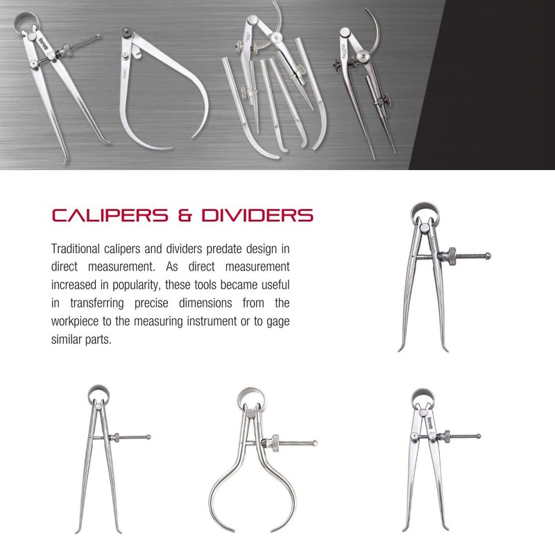 Starrett Toolmakers Spring-Type Caliper and Divider with Bow Spring and