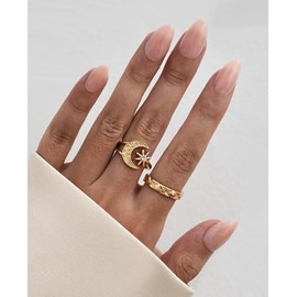Uñas postizas cortas almendra, nude rosado opaco, brillantes, cobertura total, reutilizables, adhesivas con pegamento | 16 tamaños - Kit de 32 uñas (0