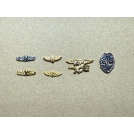 1/6 scale custom metal Insignia and Badges- US Navy - 6 variations - Naval Aviator Wings