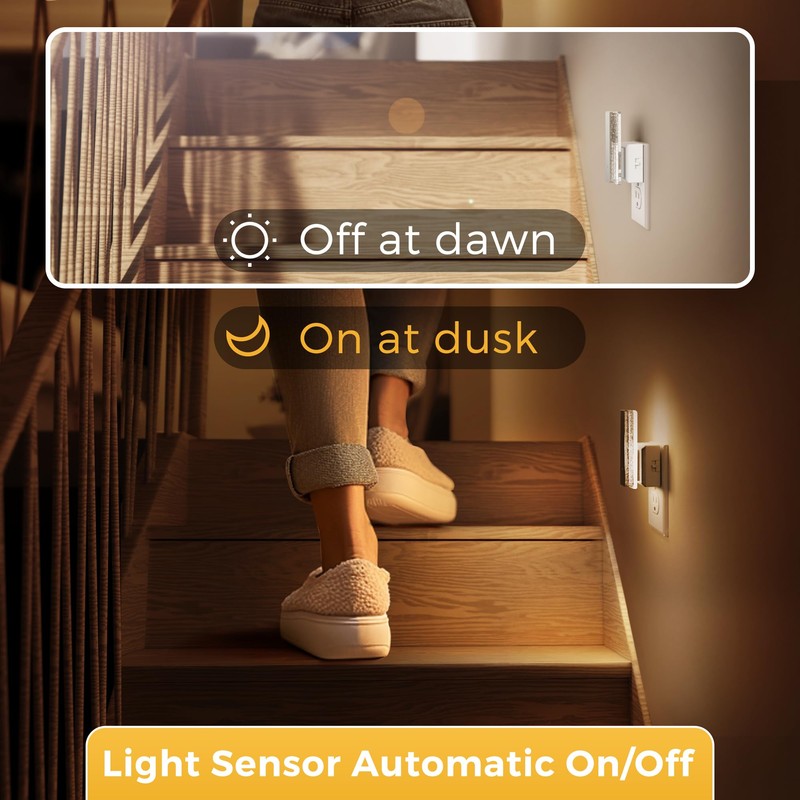 L LOHAS LED Night Lights Plug Into Wall, 2 Pack