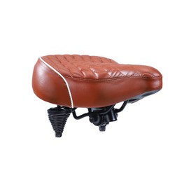 Brown Color Beach Cruiser Bike Seat,Comfortable Extra Wide Suspension Bike Seats for Heavy Riders,Electra Bike Seat Replacement for Men and Women.