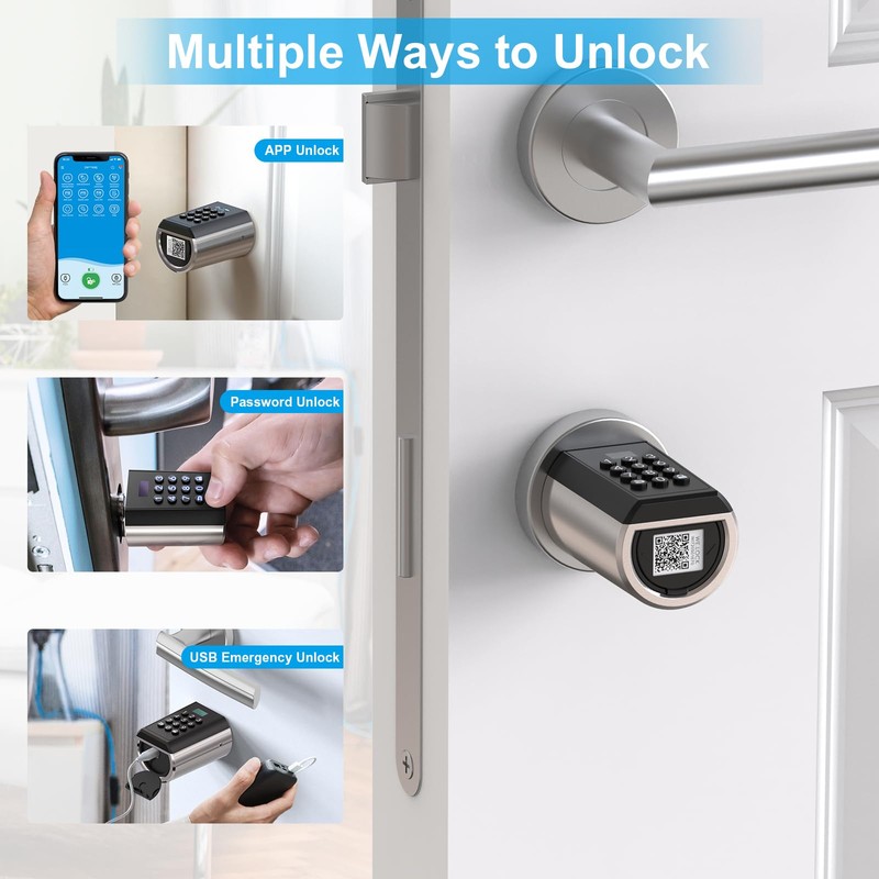 We.Lock L6PB Code Lock Door Lock with Pin Code for