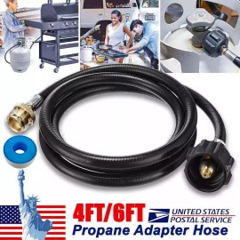 Ebeyexpress 5 FT Propane Adapter Hose 1lb to 20lb Converter for QCC1 / Type1 Tank,Gas Grill