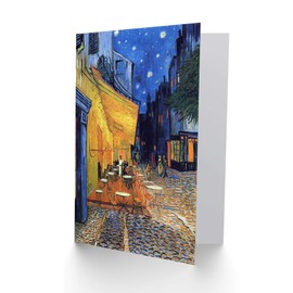 Artery8 Van Gogh Cafe Terrace Place Du Forum Arles 1888 Fine Art Greeting Card Plus Envelope Blank Inside