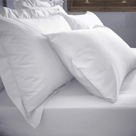 200 Thread Count Cotton Percale Standard Pillow Case Pair White