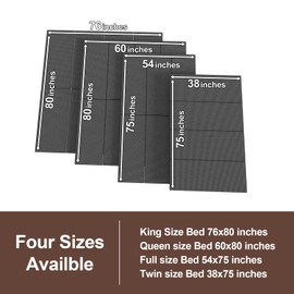 Yarfyk Light and Thin Bed, Large Double Bed 10MM, Folding Spring Box, King Size 80x76''