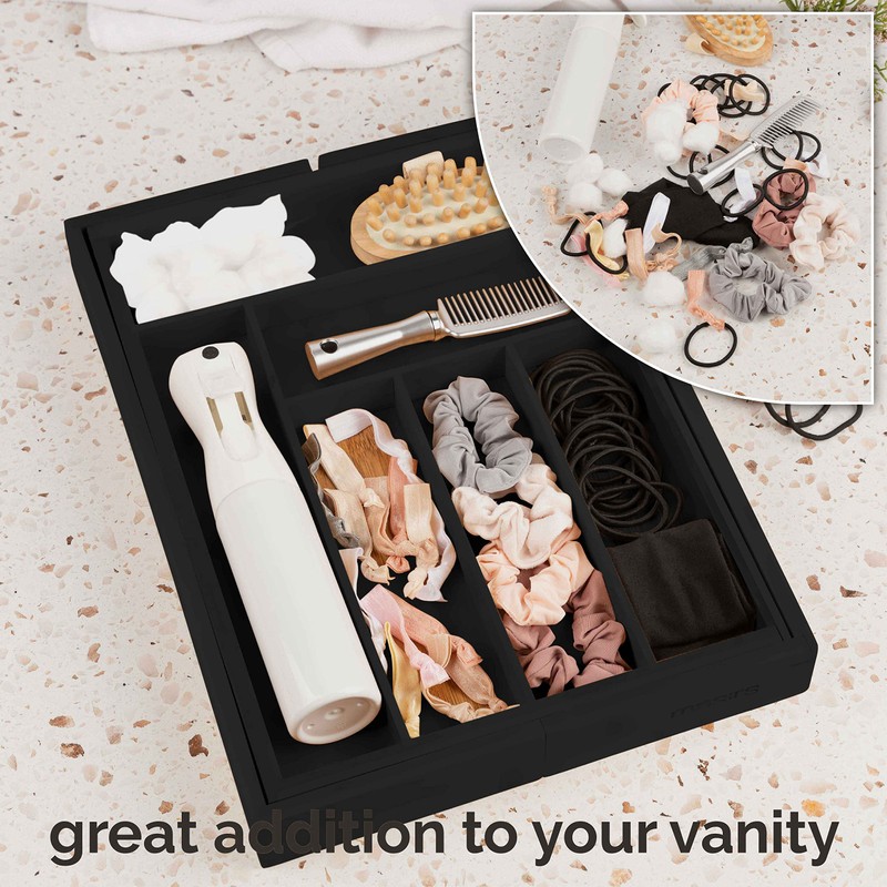 Masirs Expandable Bamboo Kitchen Drawer Organizer - Adjusts To Drawer