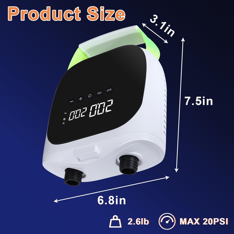 Electric SUP Pump for Stand Up Paddle Board White