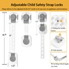 Fursafe&Q Child Safety Cabinet Proofing, Baby Cabinet Locks Adhesive Adjustable
