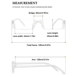 VEVESMUNDO Reading Glasses Men Women Modern Slim Transparent Rimless Eyeglasses (Reading Glasses 3 Packs, 1.5)