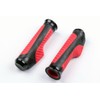 MotorToGo Red Aluminum Handlebar Gel Hand Grips W/End Cap Compatible