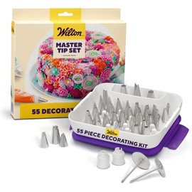 Wilton 2104-0240 Juego de boquillas Master para decorar pasteles, 55 unidades