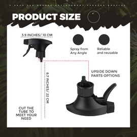 Reallnaive 6 Pack 360 Degree Spray Head Leak Proof Chemical Resistant Spray Bottle Replacement Nozzle Industrial Sprayer Works Heavy Duty Spray Nozzle for Cleaning Solutions Car Detailing