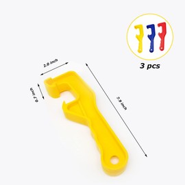 3 Pieces Plastic Bucket Lid Opener 5 Gallon Paint Can Lid Opener, Bucket Lid Lifter Remover Wrench Tool, Remover for Home Office Lid Opening Industrial Use (Red Yellow Blue)
