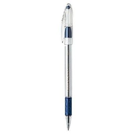 R.S.V.P. Stick Ballpoint Pen, 1mm, Trans Barrel, Blue Ink, Dozen (2 Dozen)