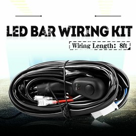 Auxbeam LED Light Bar Wiring Harness kit 2 lead 12V 40Amp 180W Fuse Relay On/Off 4WD ATV
