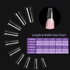 Tips for Gel Nails with Glue, Venares 500 Pieces Coffin