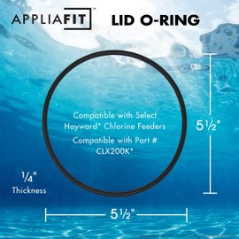 Lid O-Ring Compatible with Hayward CLX200K for Hayward Chlorine Feeders CL200, CL220 and CL220BR (1-Pack)