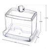 MOSIKER 10oz Clear Acrylic Small Qtip Holder,Swab Dispenser Cotton Ball