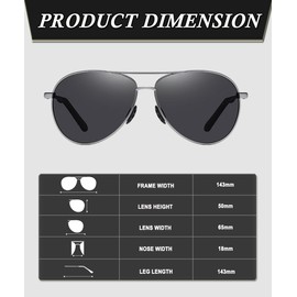 XITUADDA Sunglasses Men Women Aviator Glasses Polarised Sunglasses Oval Metal Frame Sunglasses UV400 Protection, Grey