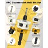 Gubeter Carbide Tipped Countersink Drill Bits Set with Low Friction