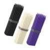 NKlaus 150 x Taper Candles Set 16 cm - Black,