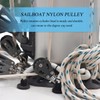 VILLCASE Sailing Pulley Blocks, Nylon Sailboat Pulley Stainless Steel Pulling