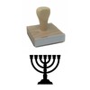 Infusion Menorah Rubber Stamp, 2 X 2'' Wood Stamp