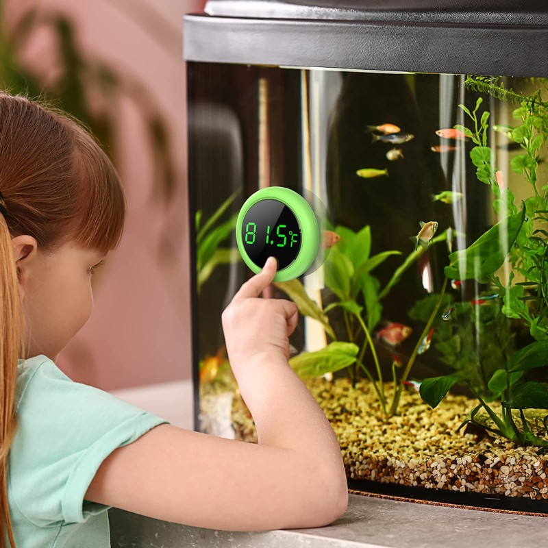 Fish Tank Thermometer, PAIZOO LED Aquarium Thermometer Digital Accurate Temperature
