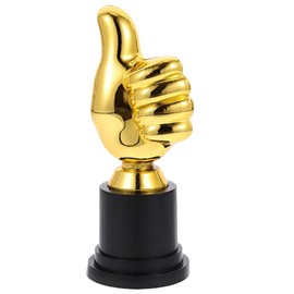 Thumb High Trophy Finger Trophy Hand Trophy Cup Award Finger Gesture Desk Statues Sculpture for Award Ceremony Party Sports Winner Golden