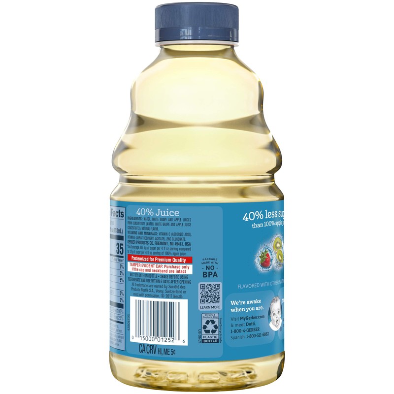 Gerber Graduates Fruit Splashers Juice, Strawberry Kiwi 32 Fl. Oz.