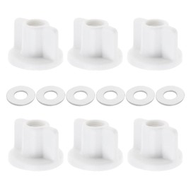 6 Pieces Toilet Seat Back Nut Washers Set M6 Thread Toilet Seat Bottom Replacement for 6mm Screw for Top Fixing Toilet Seat Hinges Toilet Seat Bottom Replacement Toilet Hardware Replacement