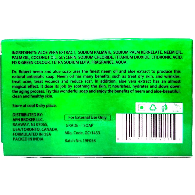 Dr. Robert Original antibacterial Neem & Aloe soap - 3-pack