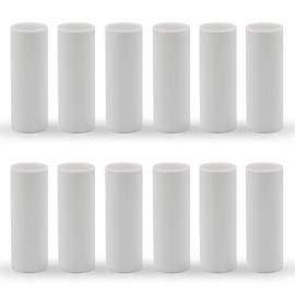 2 3 4 6 Inch White Plastic Candle Cover Sleeves,Chandelier Socket Sleeves,Candelabra Base E12 Socket Covers Set of 12 (3.5-Inch / 12-Pack)