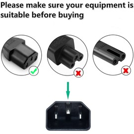 GELRHORN 4.9Ft 90 Degrees 3-Prong NEMA 5-15P to IEC 320 C13 Power Spring Cord,10A 250V/15A 125V 18WAG Down Angle NEMA 5-15P to C13 AC Power Cable for Monitor, PC, Printer, Scanner