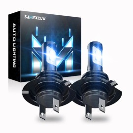 SJMYXCLW H7 8000K Ice Blue 8000LM CSP LED Headlight Bulbs Kit High Low Beam Fog Light