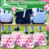Demonwer 36 Pcs Pink Soccer Clear Goodie Bag with Handles