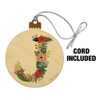 GRAPHICS & MORE Letter J Floral Monogram Initial Wood Christmas