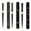 JapanBargain Set of 4 Japanese Portable Travel Reusable Chopsticks Plastic