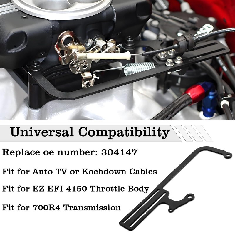 304147 EZ EFI Car Cable Mount Kit, Black Steel Adjustable