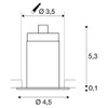 SLV Triton Mini Recessed Aluminium Aerial – Black
